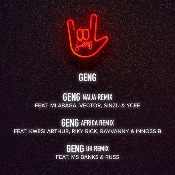 Mayorkun – Geng (Africa Remix) ft. Kwesi Arthur, Riky Rick, Rayvanny & Innoss’B