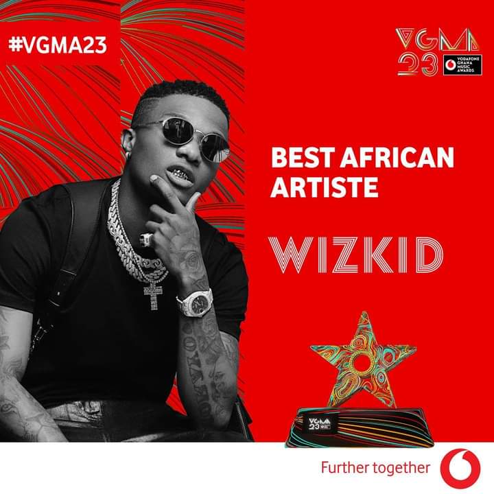 Wizkid Wins'African Artiste Of The Year' At Ghana Music Awards