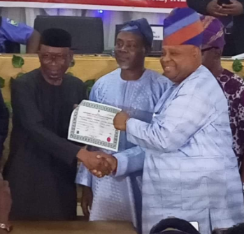  I put my career on the line. I feel victorious - Davido celebrates as his uncle Ademola Adeleke picks up his Certificate of Return from INEC