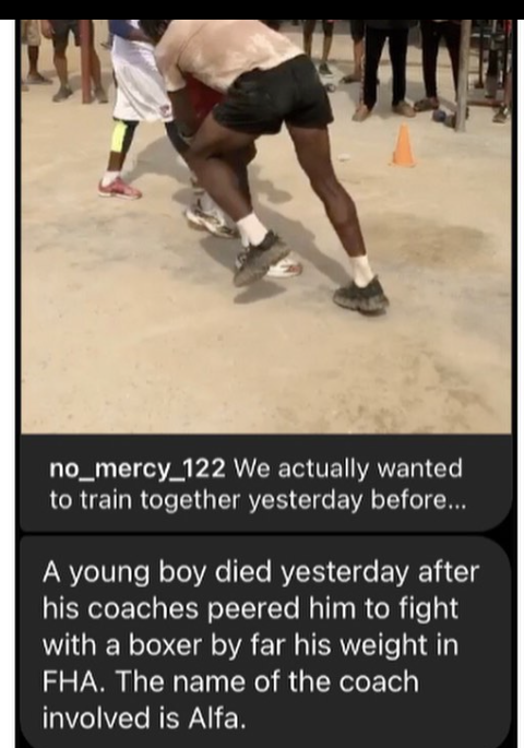 Young Nigerian boxer dies after being paired for a fight with a boxer above his weight by a coach (video)