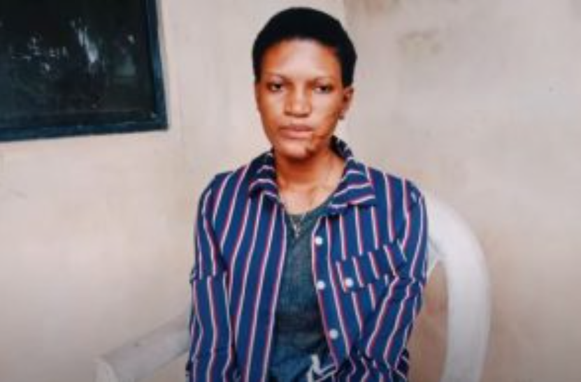 Lady narrates how her mother allegedly chopped off her hand and slashed her face with a machete (photos)