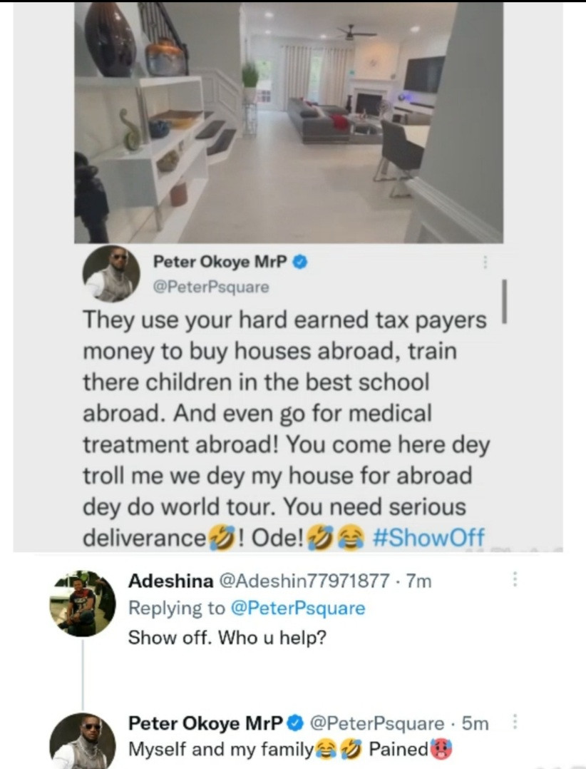 "You need deliverance" Peter Okoye slams Nigerians who ignore politicians living large but insult him for spending his hard earned money