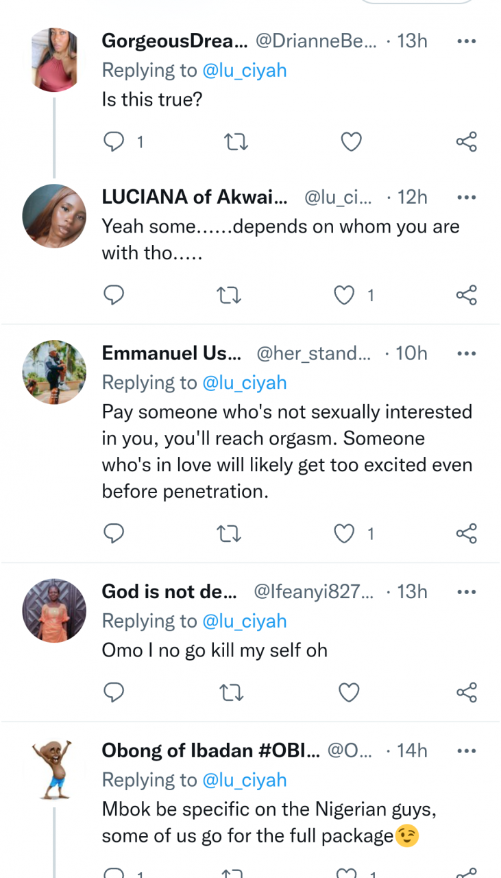Why is it that Nigeria guys don?t care if a lady reaches orgasm or not... It