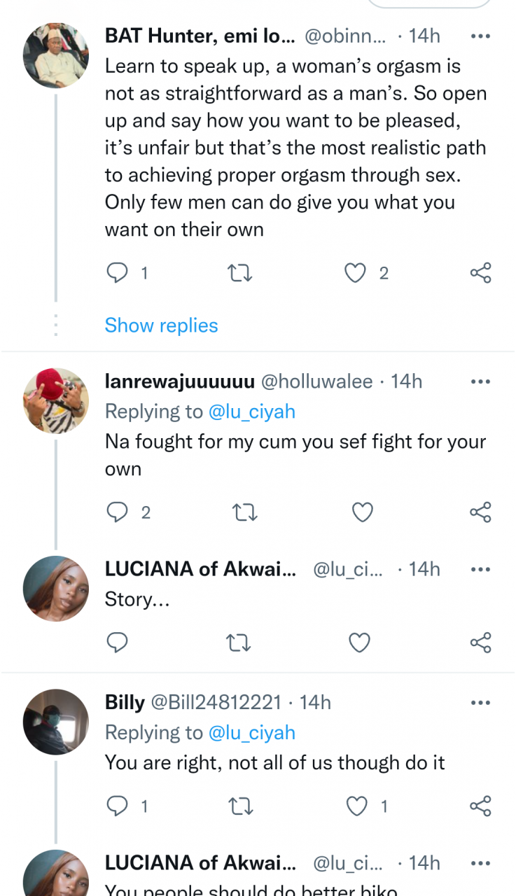 Why is it that Nigeria guys don?t care if a lady reaches orgasm or not... It