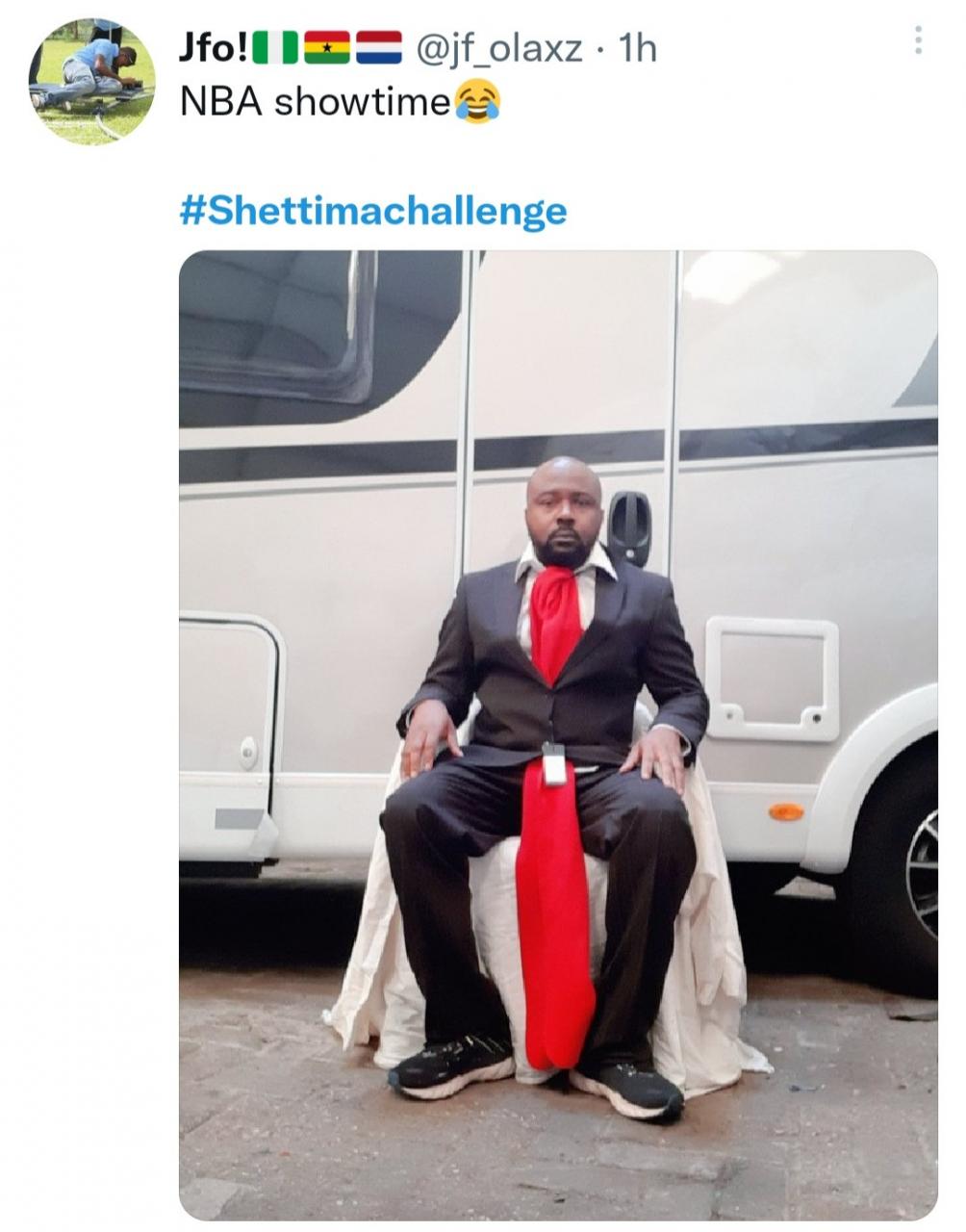 Nigerians begin #ShettimaChallenge to recreate outfit worn by Kashim Shettima to the NBA conference (photos)